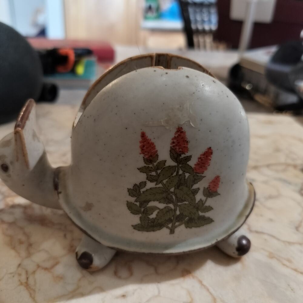Vintage Counterpoint San Francisco Stoneware Turtle Snail Tape Dispenser - Picture 4 of 7